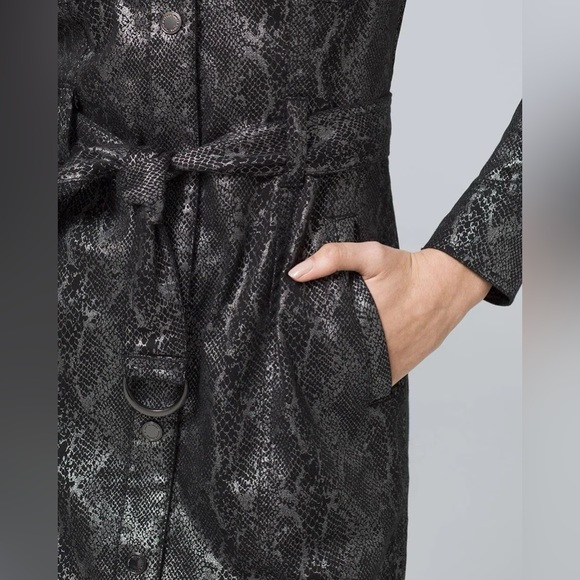 White House Black Market Foil Printed Shirt Dress - Picture 4 of 14